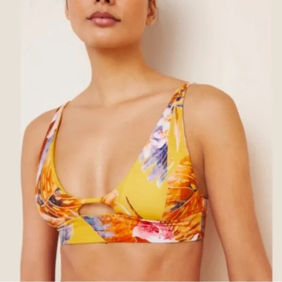 L*Space Alia Sunny Yellow Bikini Top - Extra Small - Picture 4 of 4